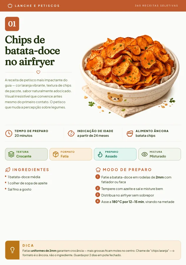 Receita de lanche para crianças seletivas